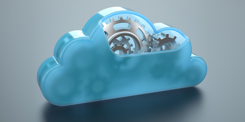 A cloud with cogs inside